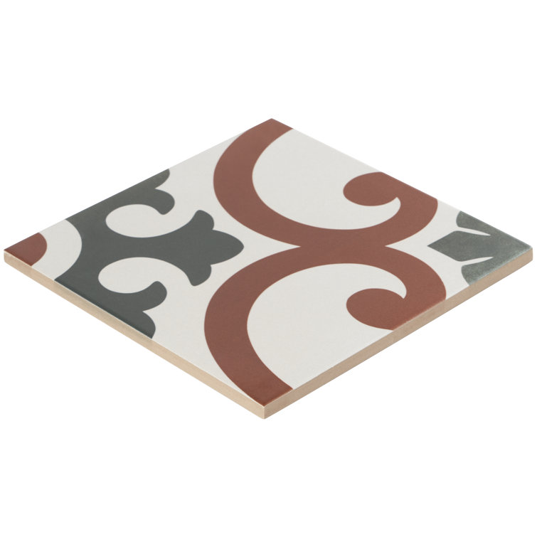 Agave Multicolor Matte Porcelain 9" x 9" Floor and Wall Tile