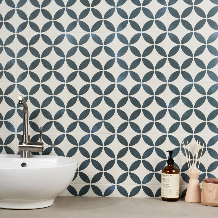 Agave 9" x 9" Matte Multicolor Porcelain Tile