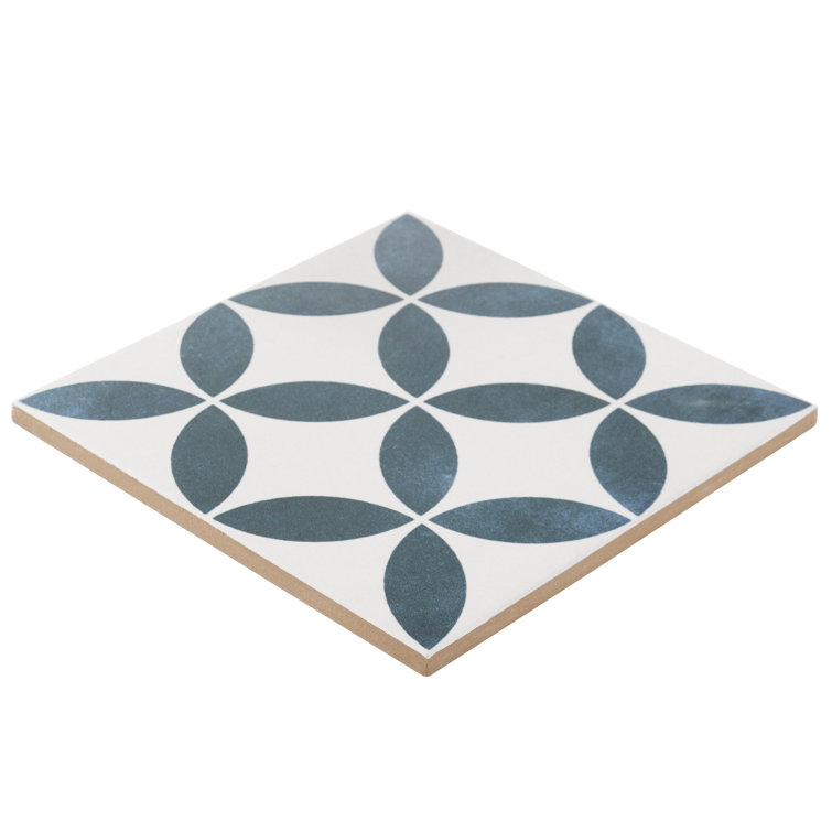 Agave 9" x 9" Matte Multicolor Porcelain Tile