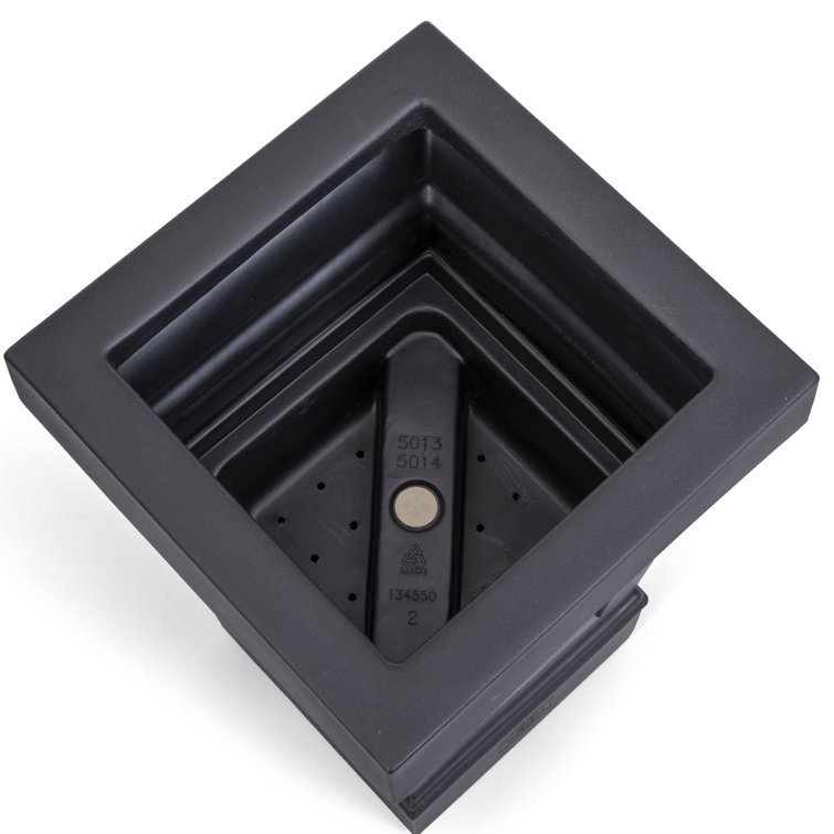 Atherton Onyx Black Self-Watering Square Planter Box, 2-Pack