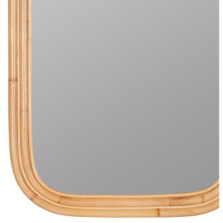 Reyna Rectangular Natural Bamboo 36" Wall Mirror