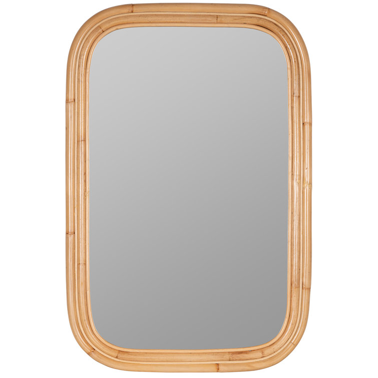 Reyna Rectangular Natural Bamboo 36" Wall Mirror