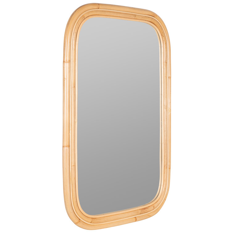 Reyna Rectangular Natural Bamboo 36" Wall Mirror