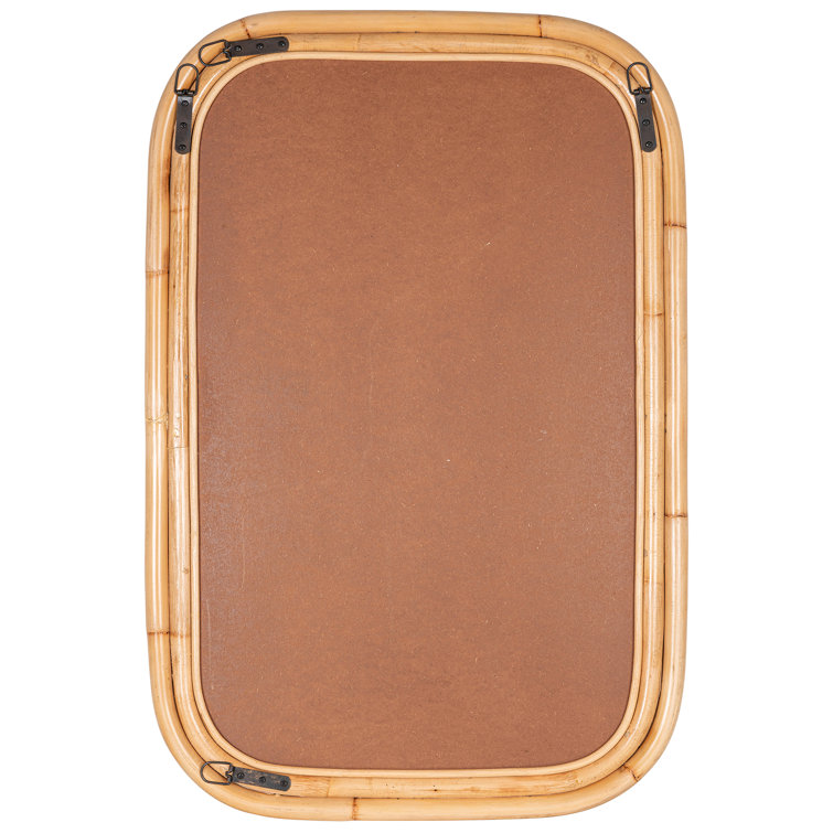 Reyna Rectangular Natural Bamboo 36" Wall Mirror