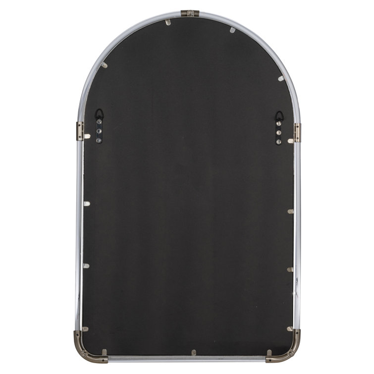 Leila Transitional Arch Wall Mirror with Silver and Champagne Accents