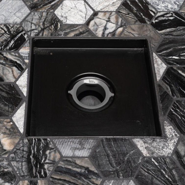 Black PVC 2-Inch Drain Seal for Linear and Decorative Shower Drains