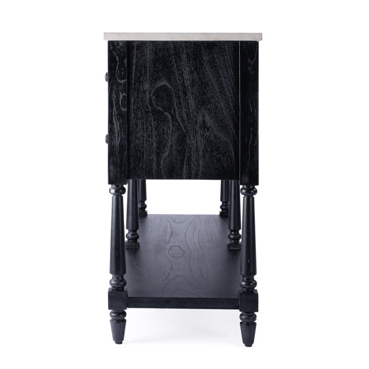 Danielle 65" Black Marble Top Transitional Sideboard