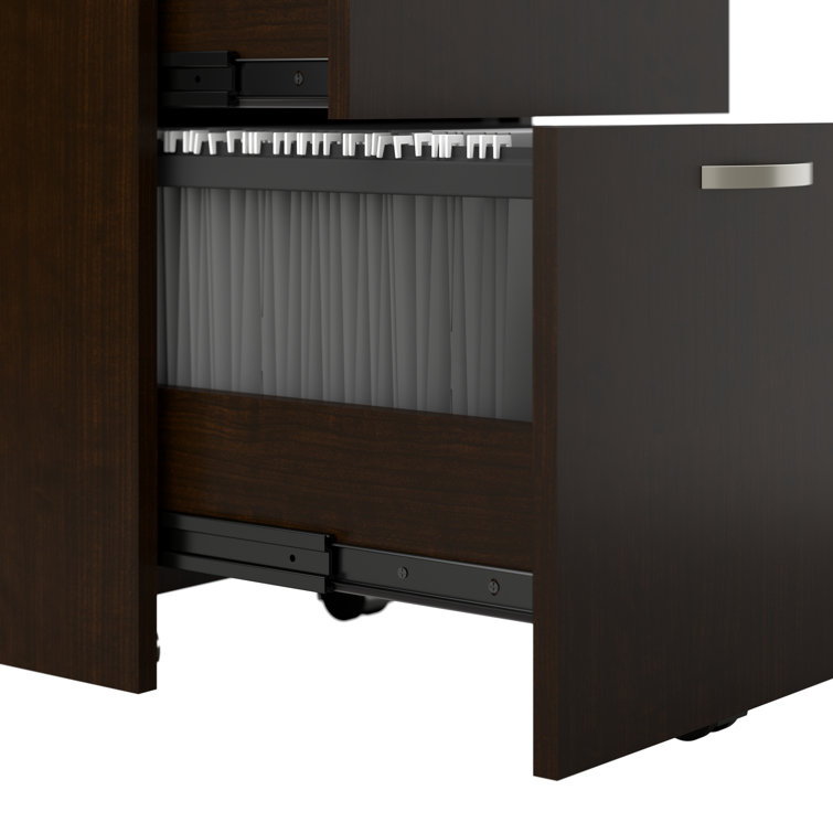 Mocha Cherry L-Shaped 3 Person Cubicle Desk with Storage