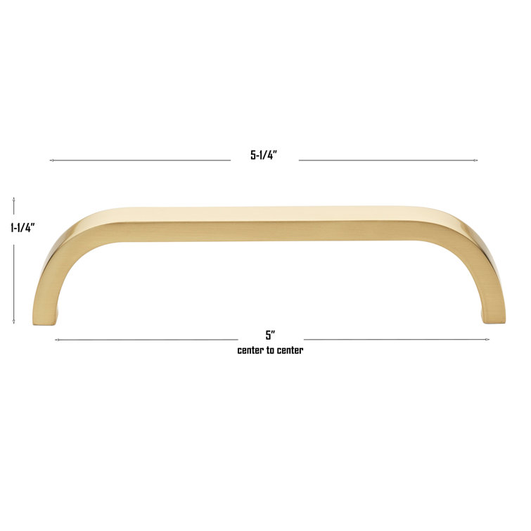 Clear Acrylic Bar Pull with Satin Gold Mounting Hardware