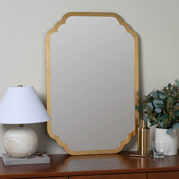 Carol Rectangular Gold Leaf Wall Mirror