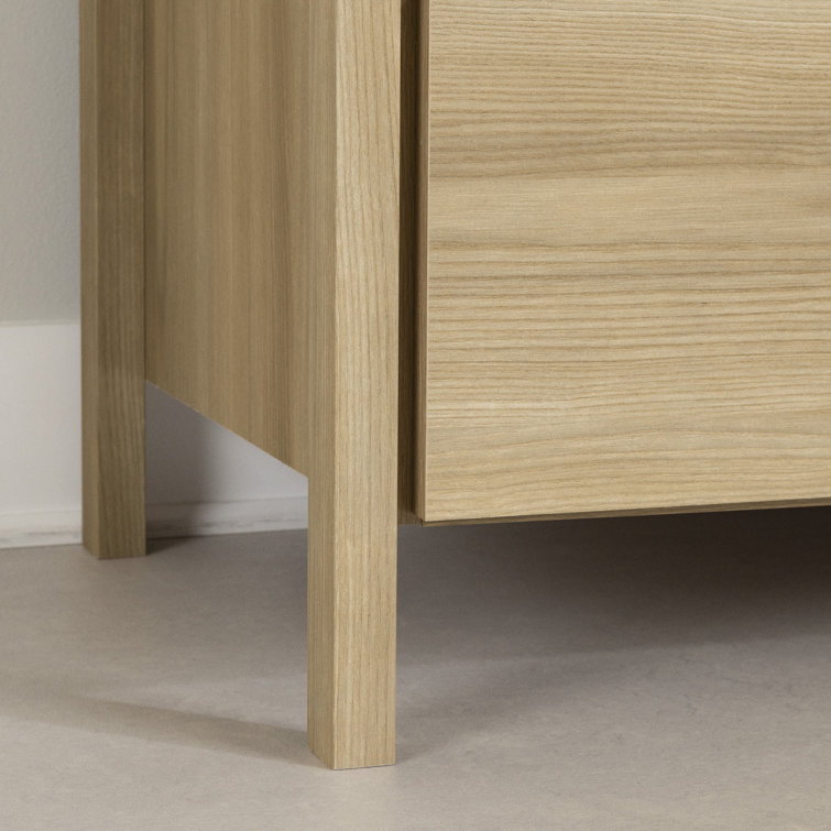 Natural Ash Double 6-Drawer Dresser with Slim Handles