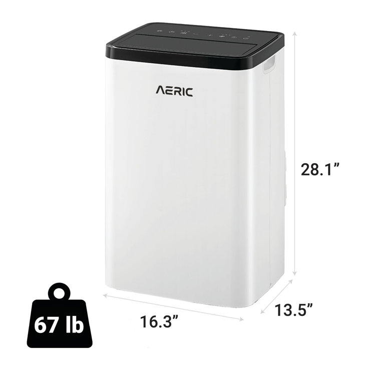 Aeric 8,000 BTU White Portable Air Conditioner with Remote