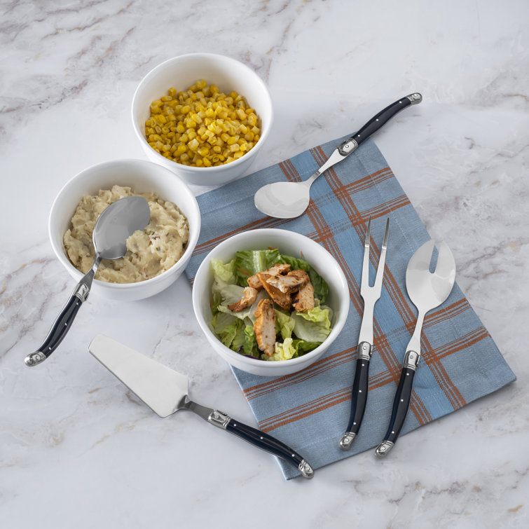 Navy Blue Stainless Steel 5-Piece Hostess Serving Set