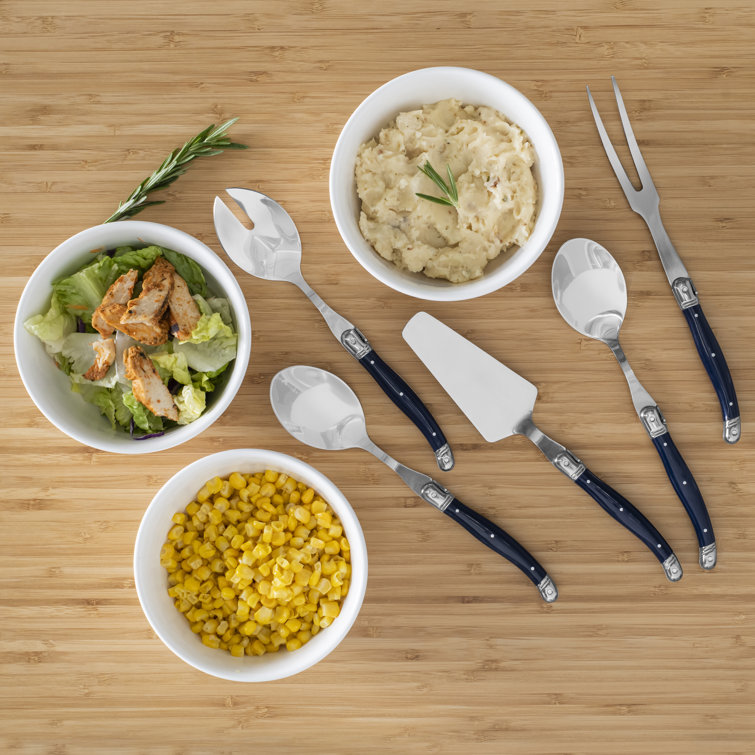 Navy Blue Stainless Steel 5-Piece Hostess Serving Set