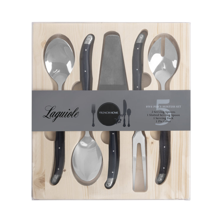 Navy Blue Stainless Steel 5-Piece Hostess Serving Set