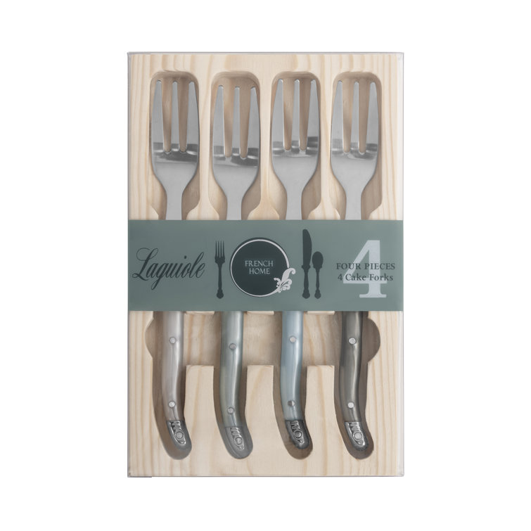 French Home Laguiole Cake Forks with Mother of Pearl Handles, 4-Piece Set (Set of 4)