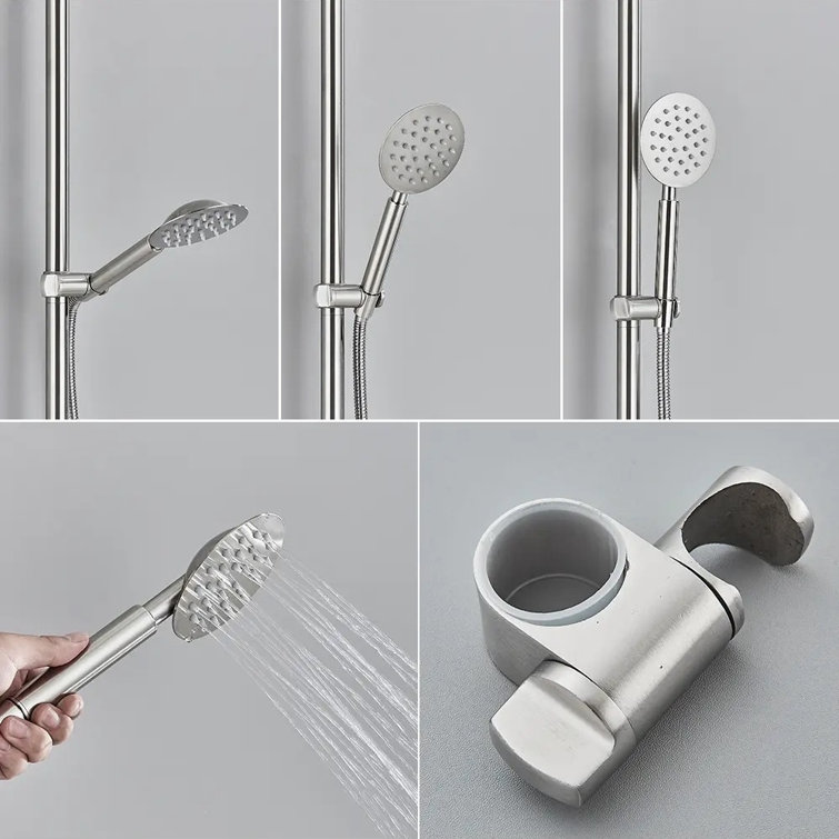 Mateo Brushed Stainless Steel Dual Function Outdoor Shower