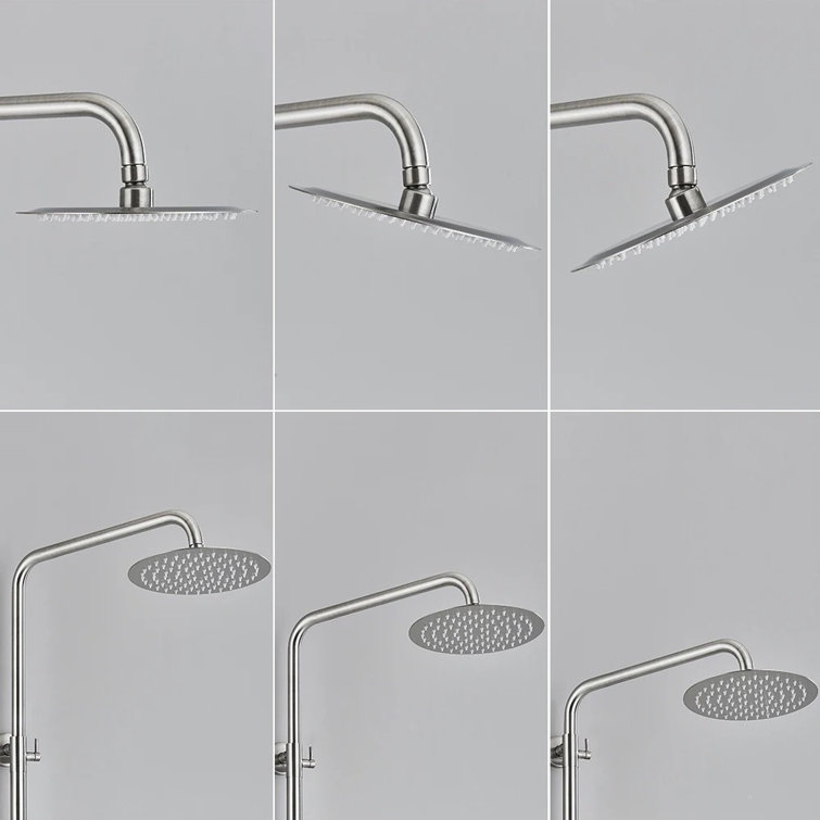 Brushed Stainless Steel Dual Function Outdoor Shower with Single Lever