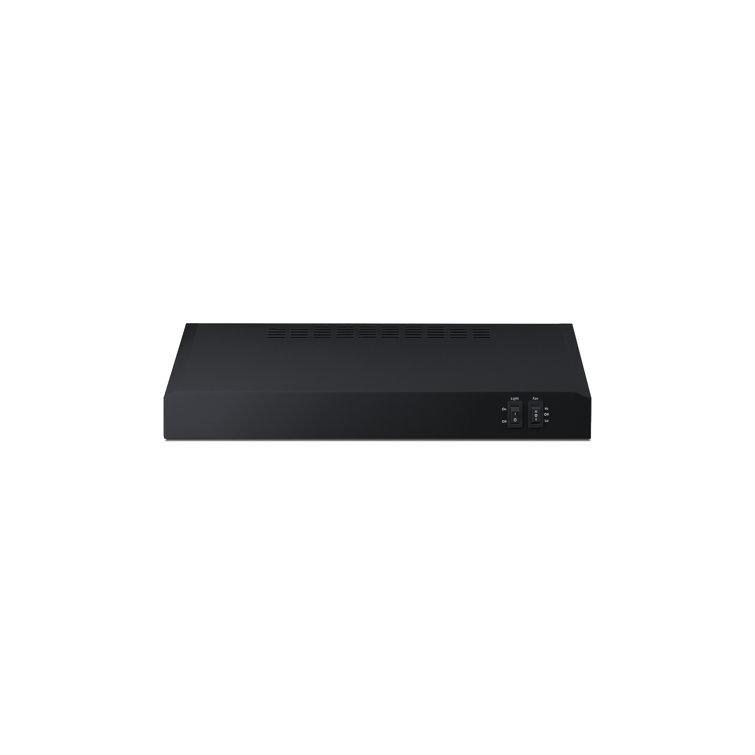 Summit 20" Black Stainless Steel Convertible Under Cabinet Range Hood