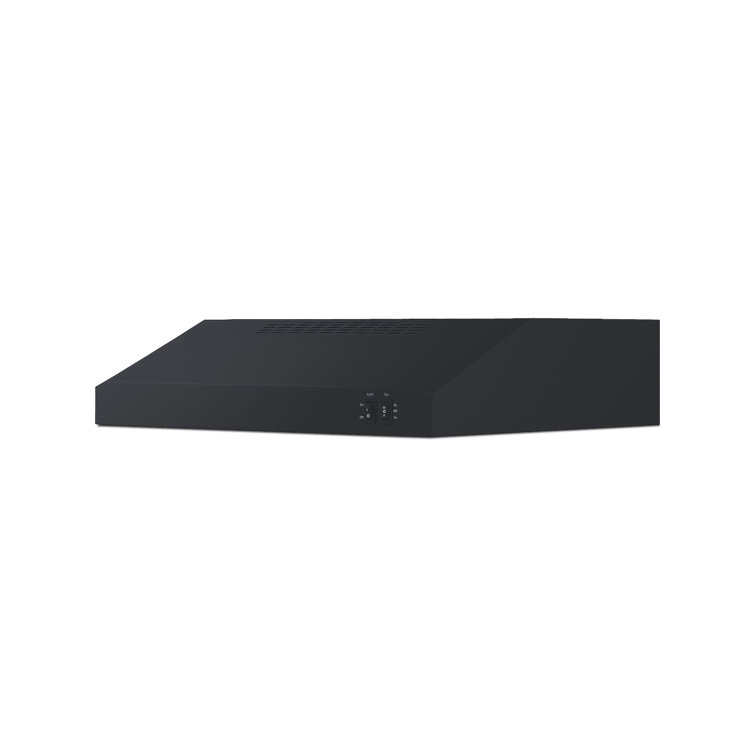 Summit 20" Black Stainless Steel Convertible Under Cabinet Range Hood