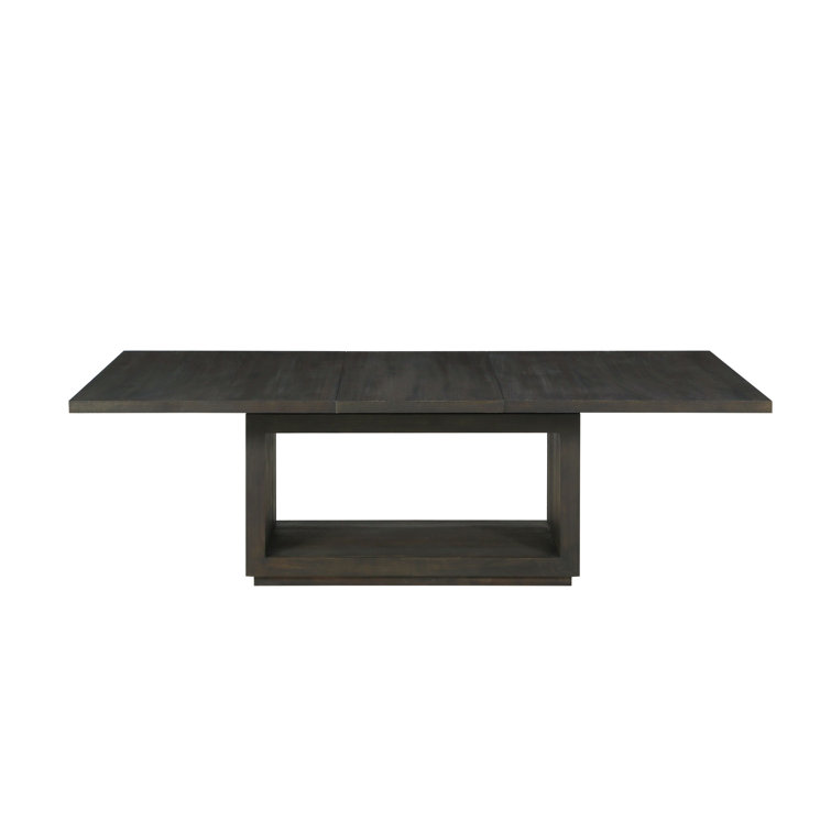 Oxford Modern Extendable Dining Table in Distressed Basalt Gray