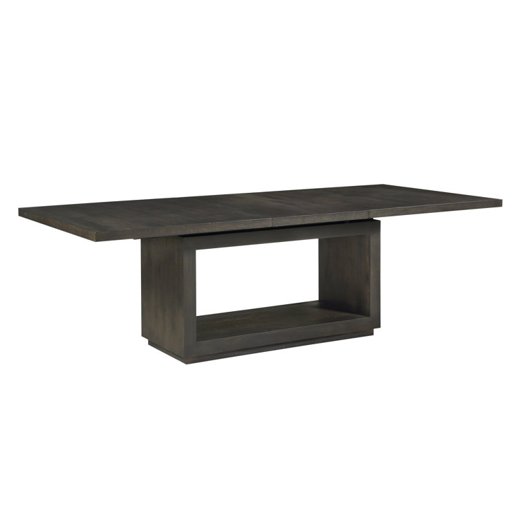 Oxford Modern Extendable Dining Table in Distressed Basalt Gray
