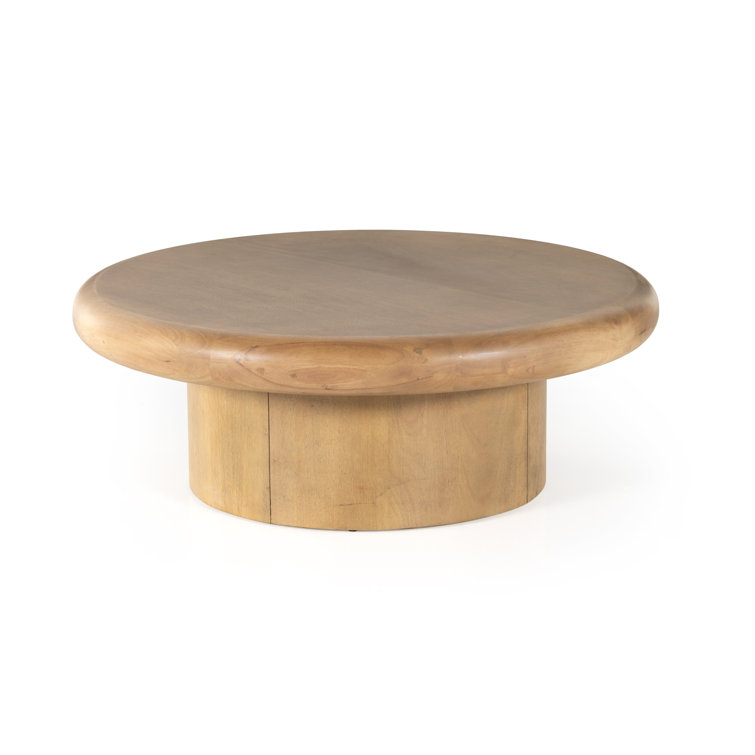Contemporary Bolton 42" Round Burnished Wood Coffee Table