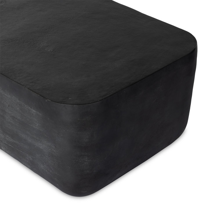 Aged Gray 50'' Cast Aluminum Outdoor Coffee Table