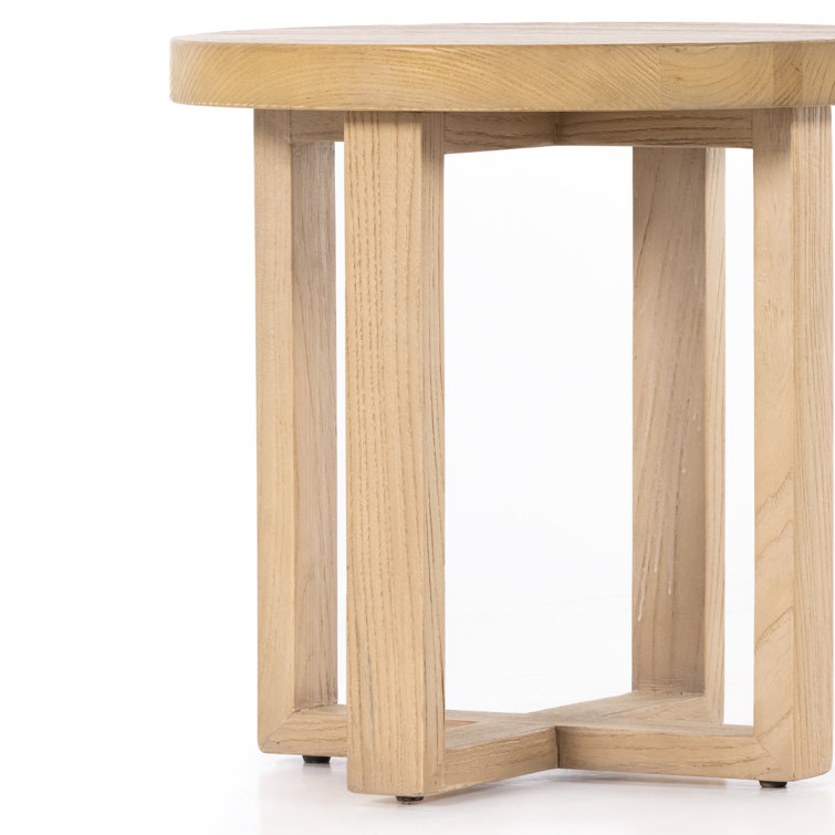 Contemporary Nettlewood Round End Table with Stone Finish