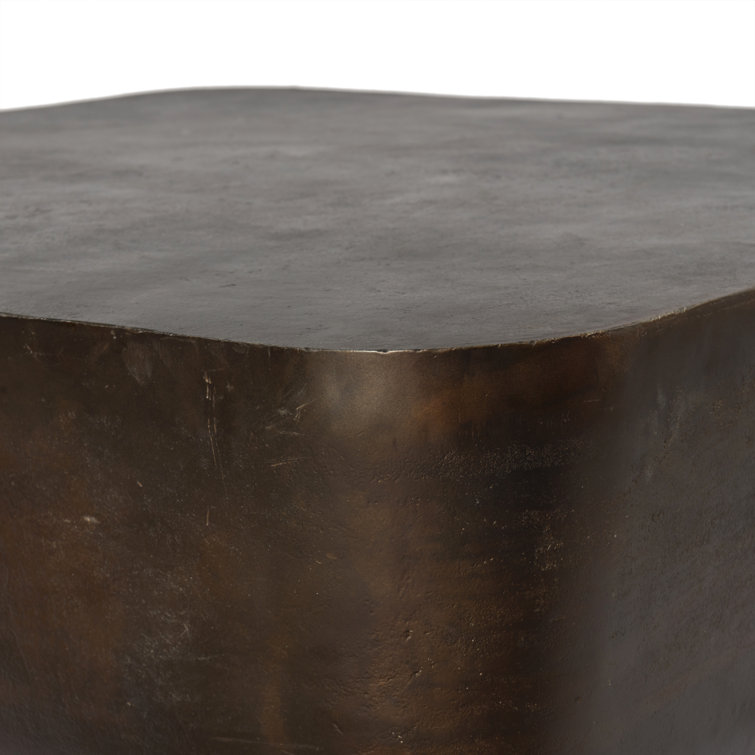 Basil Antique Rust Square Aluminum Outdoor Coffee Table