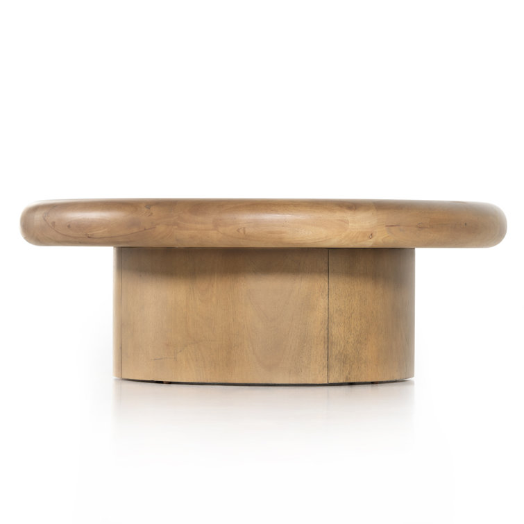 Contemporary Bolton 42" Round Burnished Wood Coffee Table