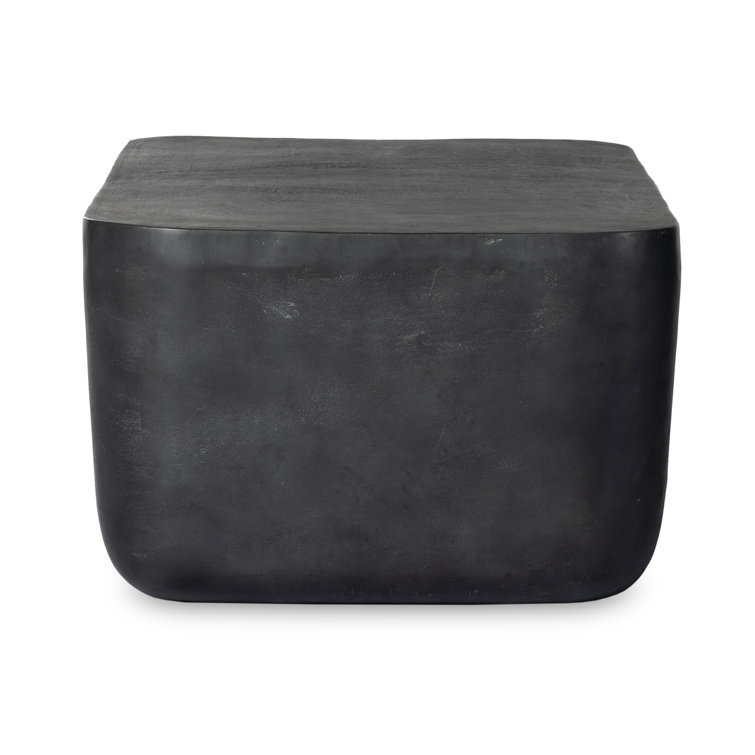 Aged Gray 50'' Cast Aluminum Outdoor Coffee Table