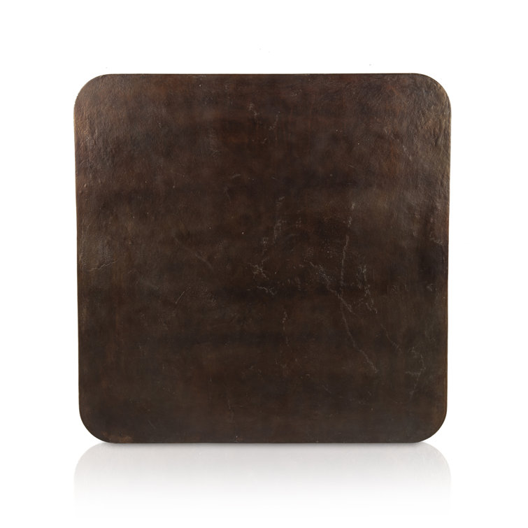 Basil Antique Rust Square Aluminum Outdoor Coffee Table