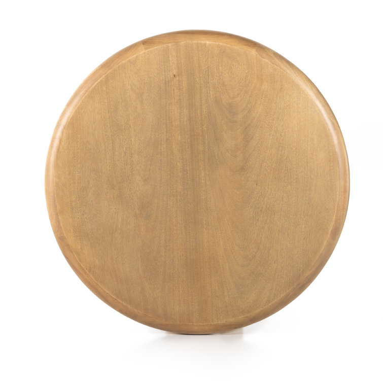 Contemporary Bolton 42" Round Burnished Wood Coffee Table