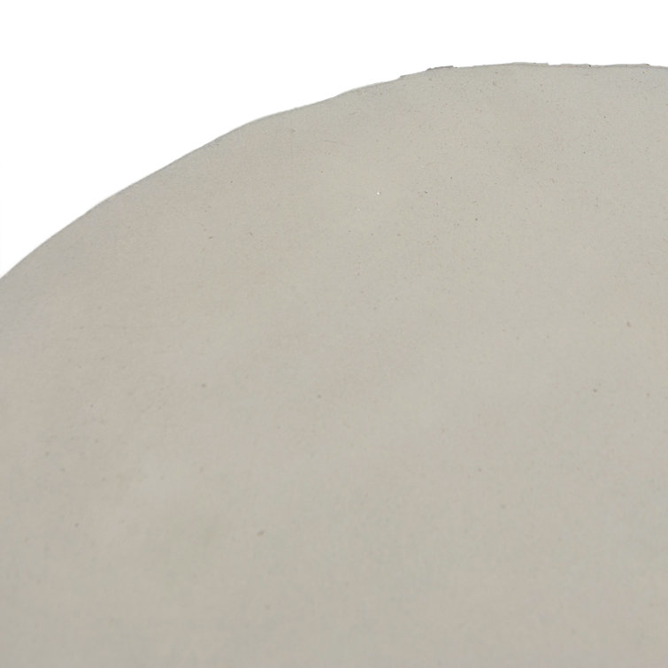 Lele 20.75'' White Concrete Round Outdoor Side Table