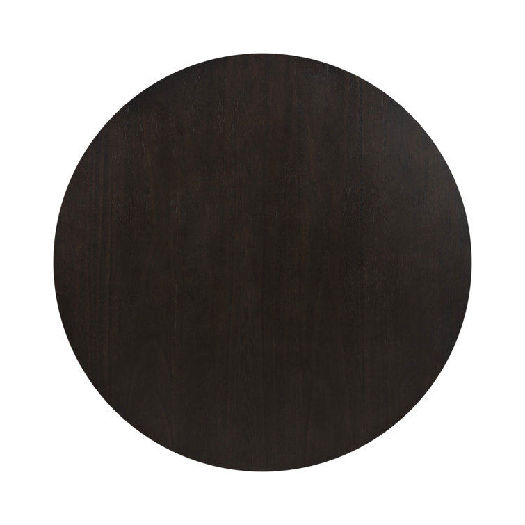 Charcoal Parawood Round Coffee Table with Storage