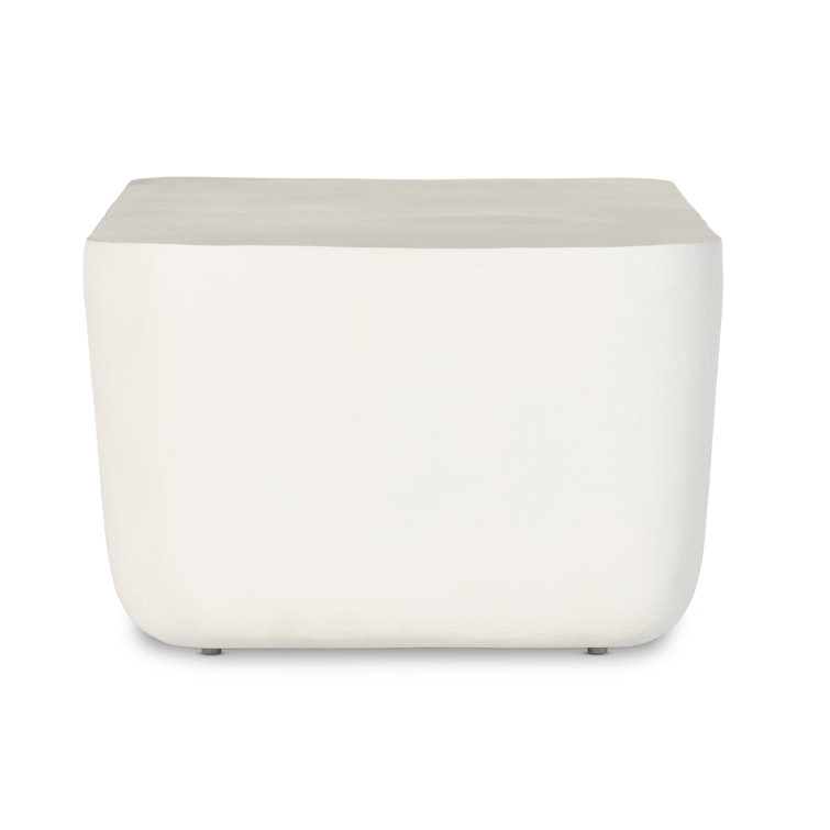 Eponine 50'' Matte White Metal Outdoor Coffee Table