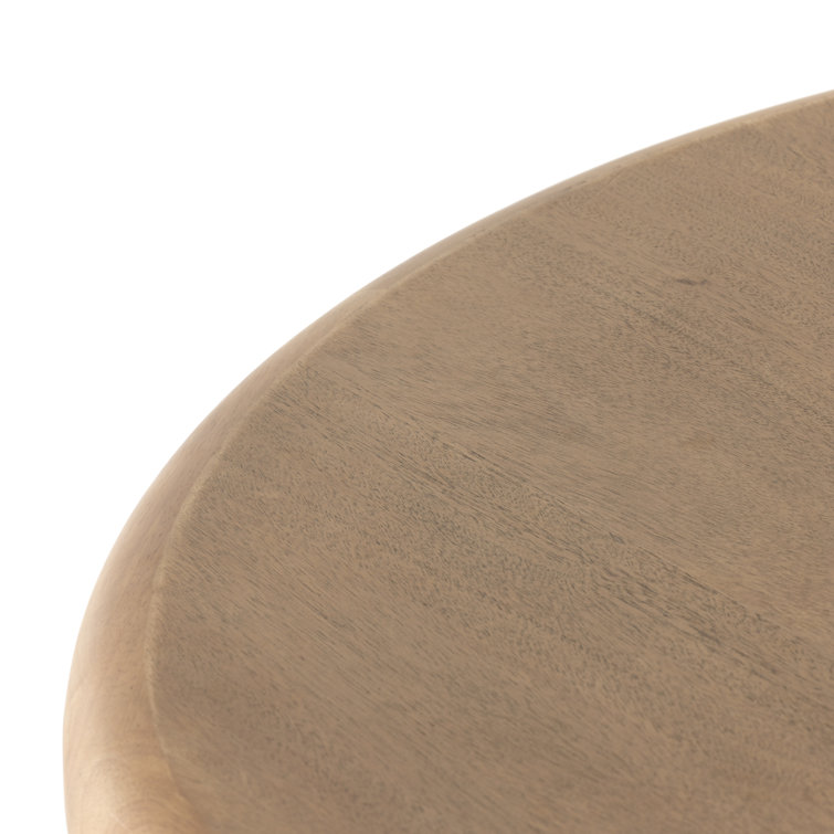 Contemporary Bolton 42" Round Burnished Wood Coffee Table
