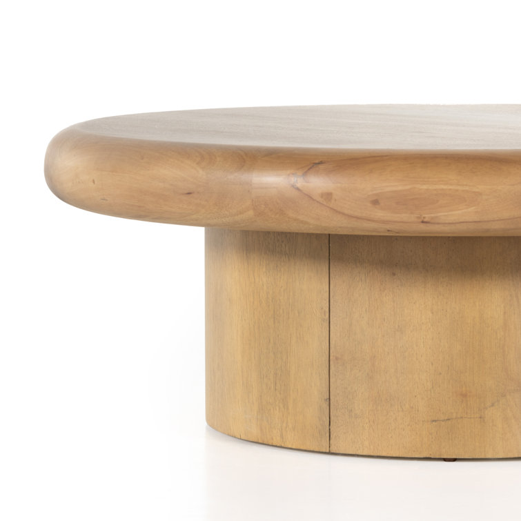 Contemporary Bolton 42" Round Burnished Wood Coffee Table