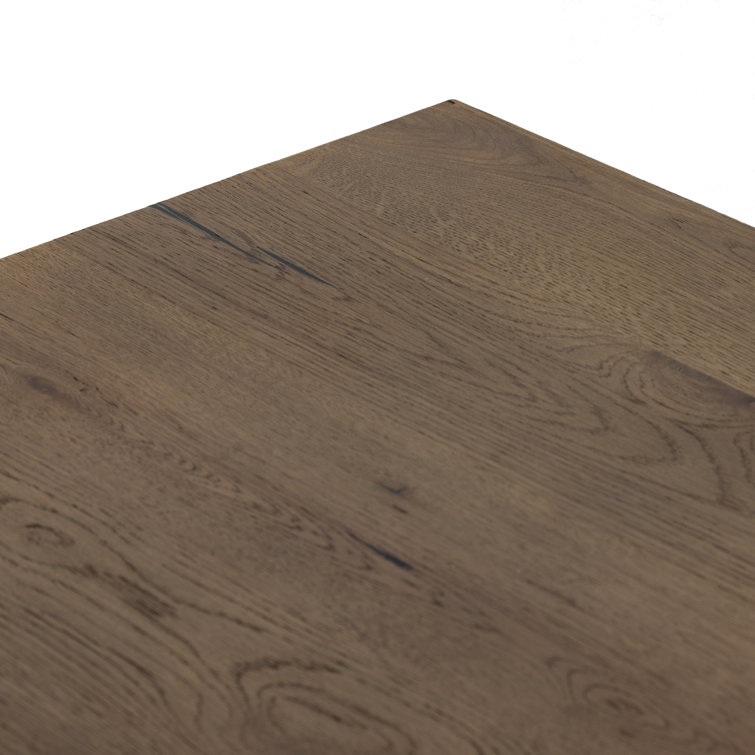 Amber Oak Resin Executive Desk with Drawer