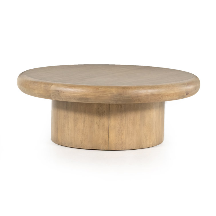 Contemporary Bolton 42" Round Burnished Wood Coffee Table