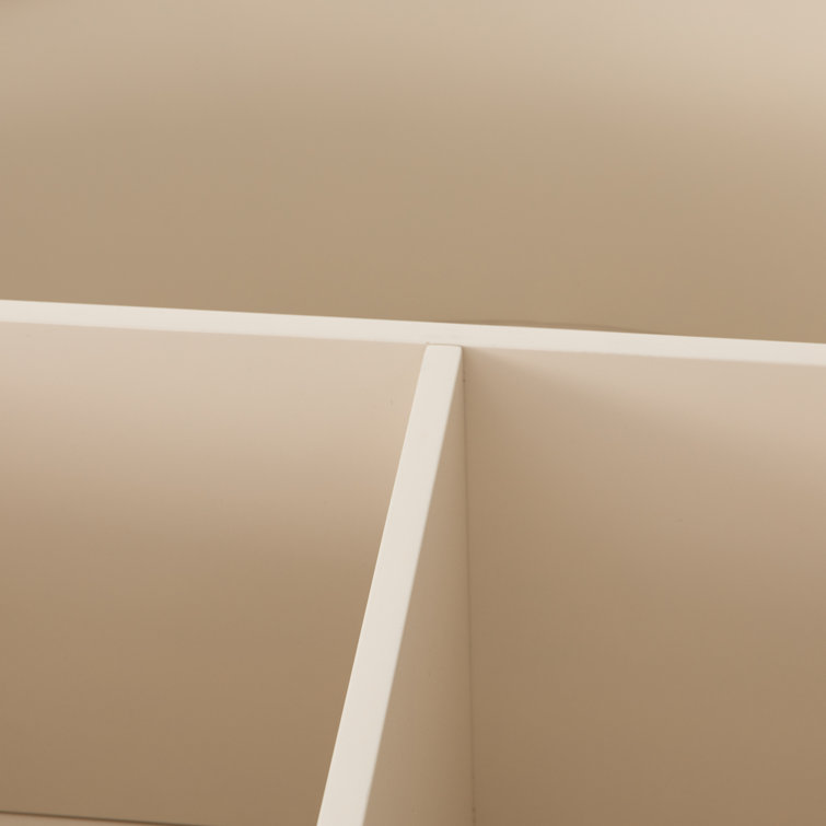 Contemporary Oak Drum Coffee Table with Cream Lacquer Finish and Storage
