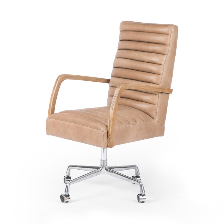 Palermo Light Brown Top-Grain Leather Swivel Executive Chair