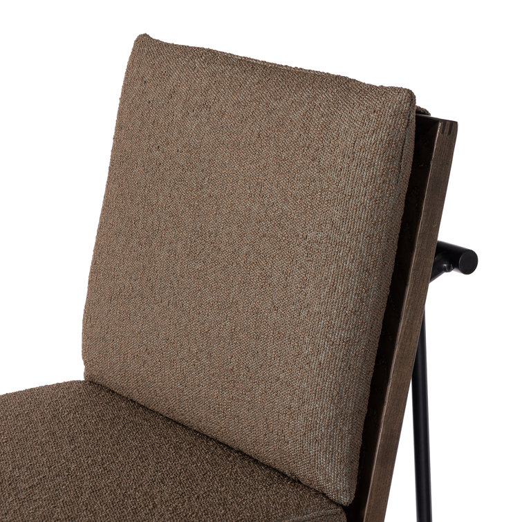 Savile Flax Cream Counter Stool with Black Iron Frame