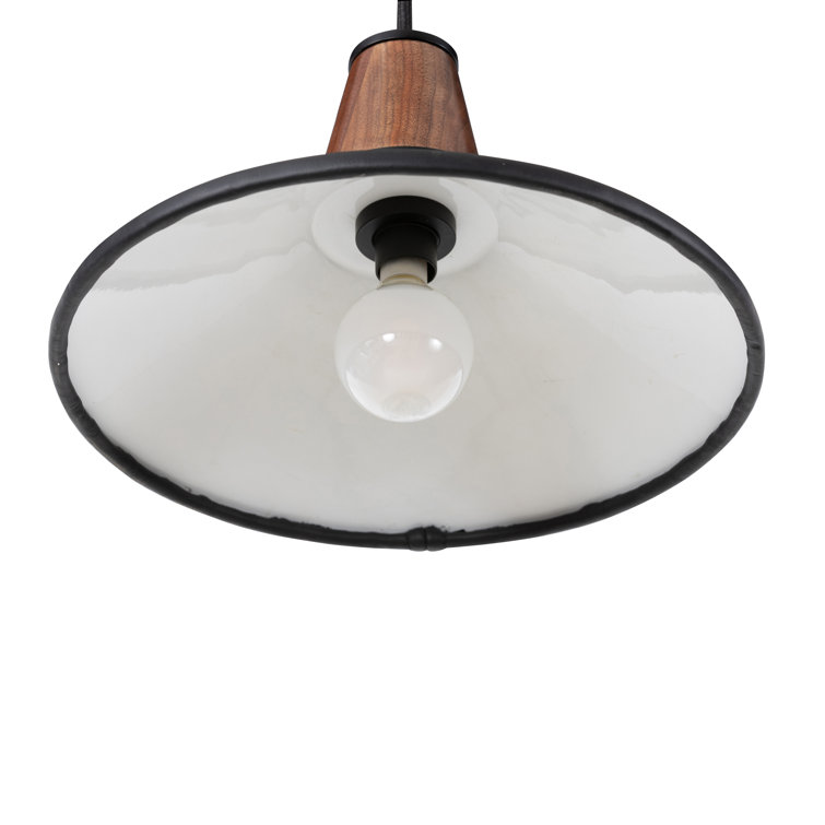 Cullen Modern Black Leather LED Pendant Light