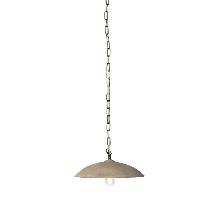 Sand and Brass 14" Dome Pendant Light