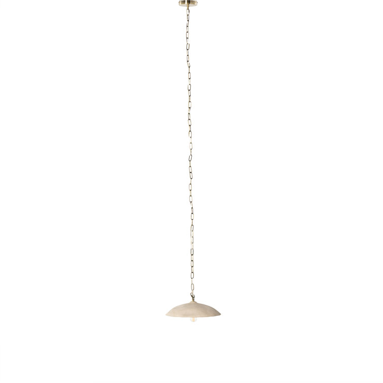 Sand and Brass 14" Dome Pendant Light