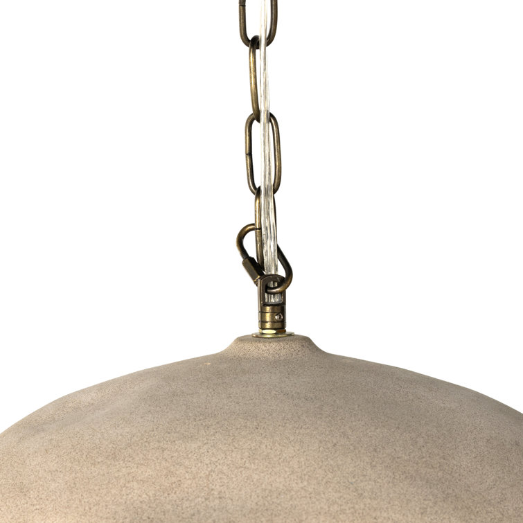 Sand and Brass 14" Dome Pendant Light