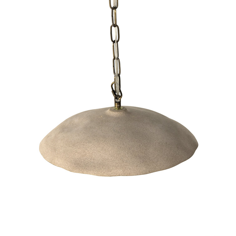 Sand and Brass 14" Dome Pendant Light