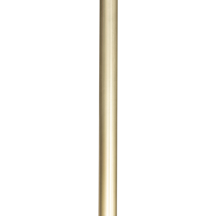 49" Brass and Walnut Mid-Century Modern Chandelier
